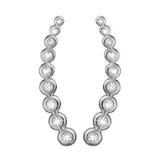Christina Collect 925 Sterling Silver Topaz Snow Ball Row of glittering white topaz in different sizes, model 672-S09